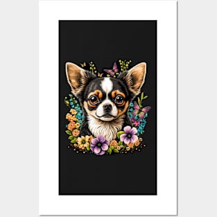 Chihuahua and Butterflies Posters and Art